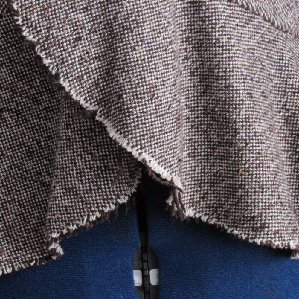 Frayed Hem Tweed Blazer with Peplum Size 4 - Picture 4 of 7